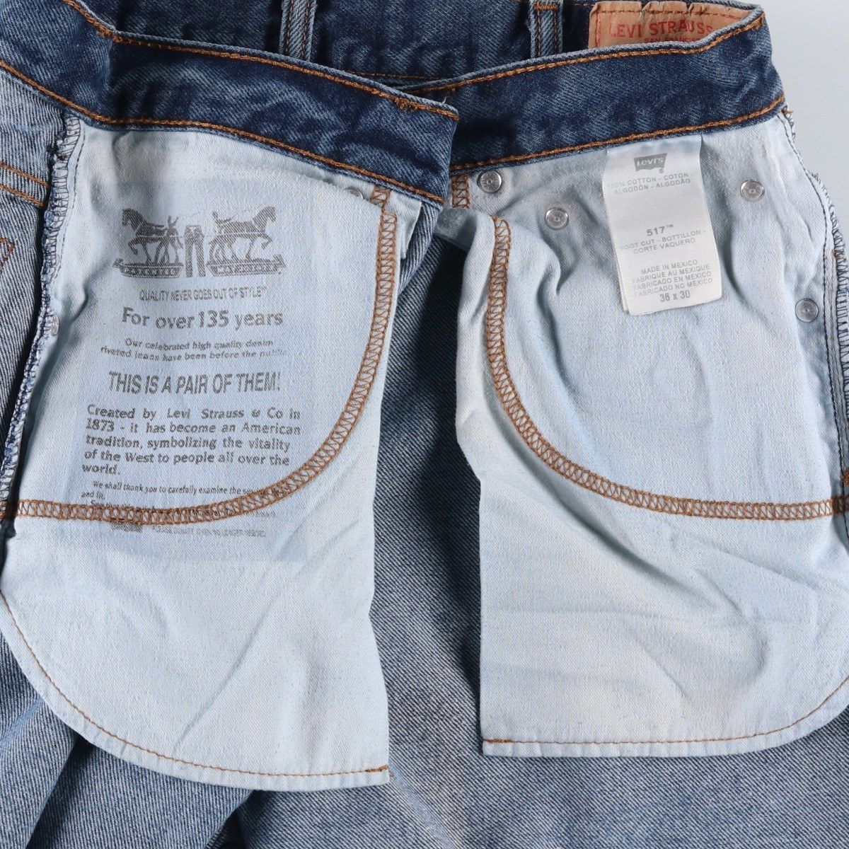 古着 リーバイス Levi's 517 ブーツカットデニムパンツ メンズw37相当