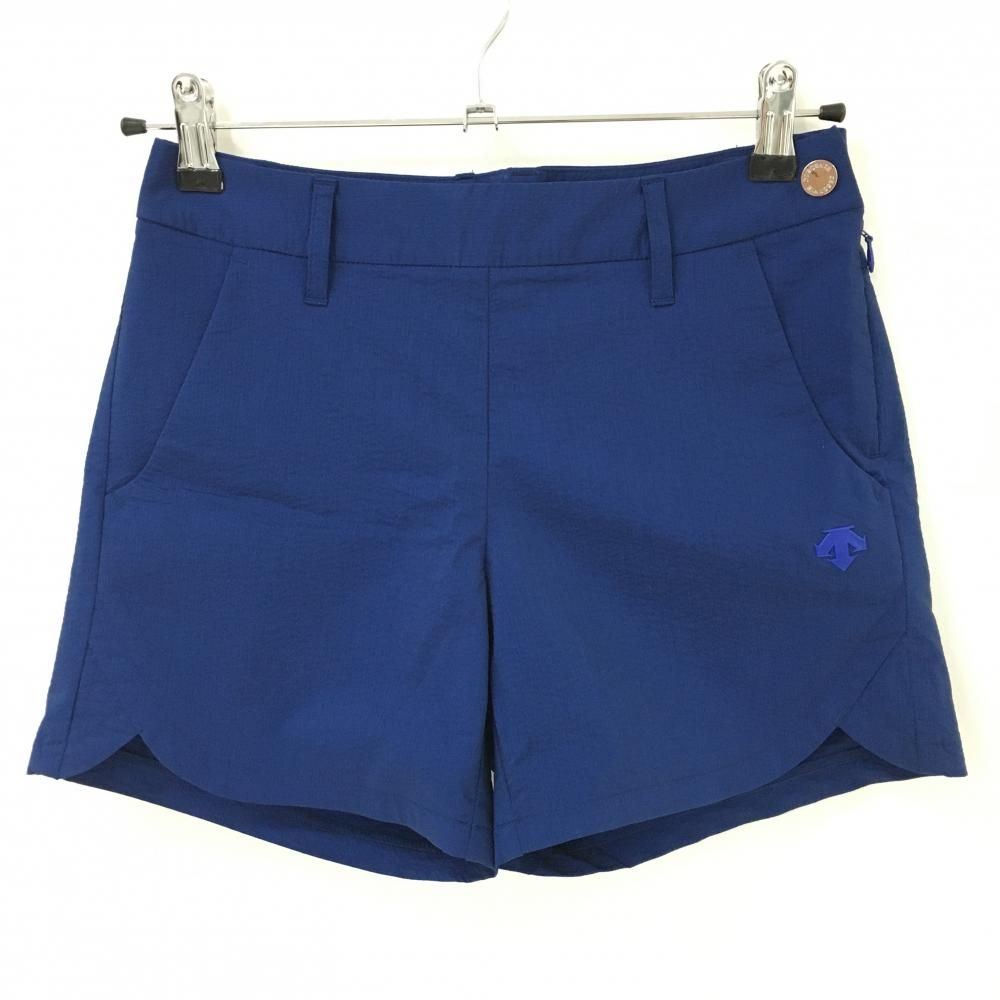 超美品】デサントゴルフ ショートパンツ ブルーネイビー系 凹凸生地
