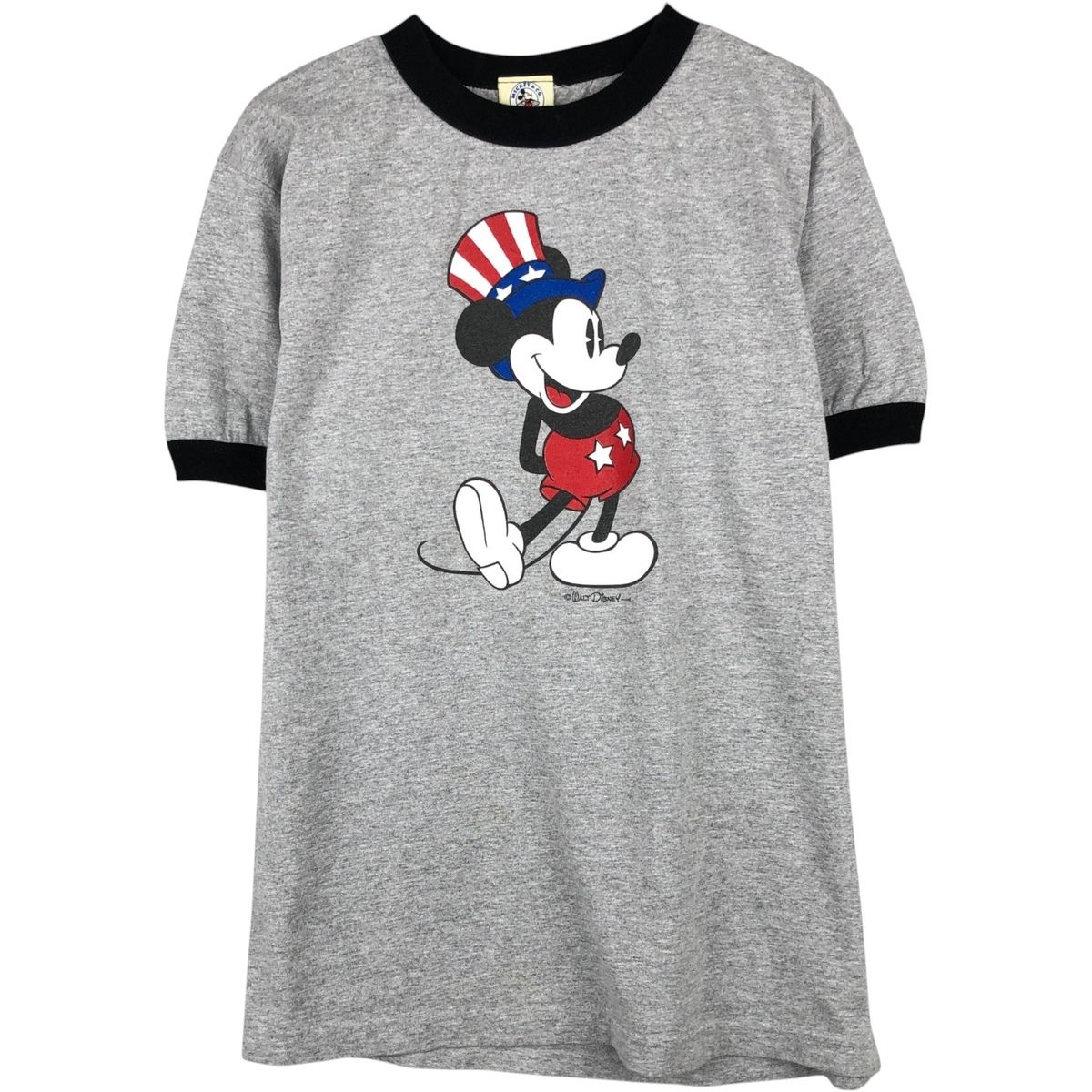 古着 90年代 DISNEY ディズニー MICKEY MOUSE ミッキーマウス リンガーT キャラクタープリントTシャツ メンズM相当/eaa653394