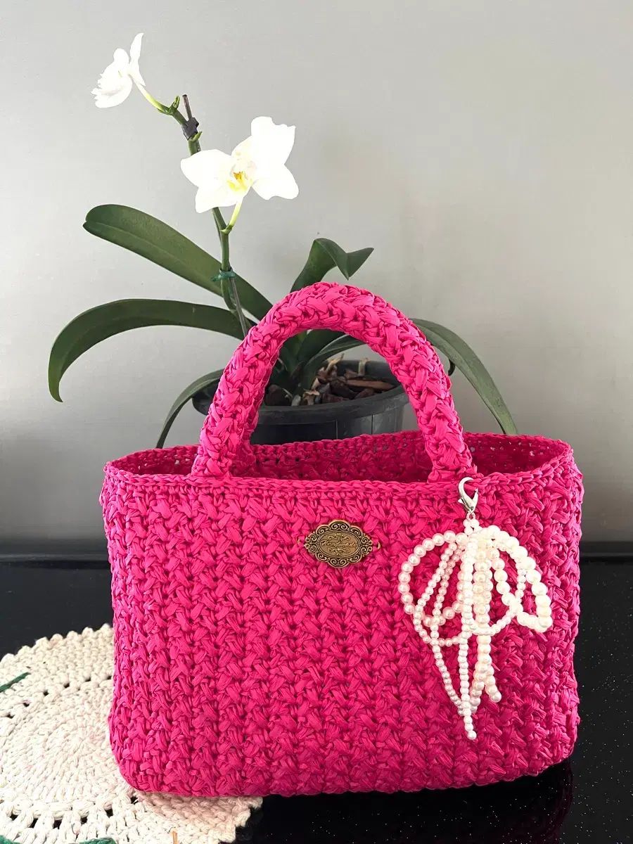 ラフィア トートバッグ ハンドメイド