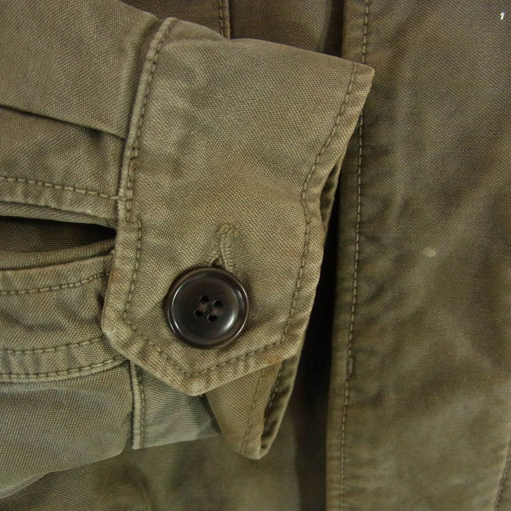 VISVIM ビズビム 16SS 0116105013028 ACHSE JKT DMGD CHINO アクス ジャケット ステンシルHAND PAINTナンバリング 硫化染 加工 ミリタリー ジャケット カーキ系 2【美品】【中古】 VISVIM ビズビム 16SS 0116105013028 ACHSE JKT DMGD CHINO アクス