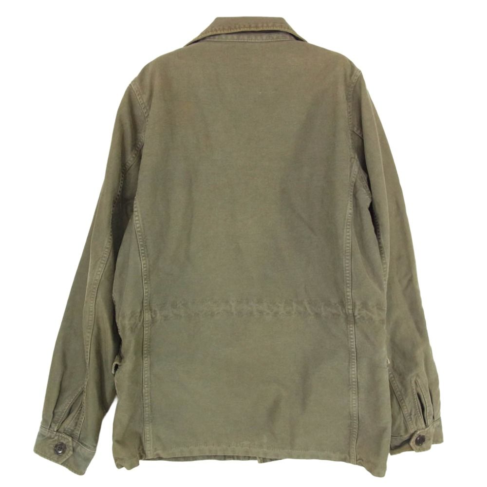 VISVIM ビズビム 16SS 0116105013028 ACHSE JKT DMGD CHINO アクス ジャケット ステンシルHAND PAINTナンバリング 硫化染 加工 ミリタリー ジャケット カーキ系 2【美品】【中古】 VISVIM ビズビム 16SS 0116105013028 ACHSE JKT DMGD CHINO アクス