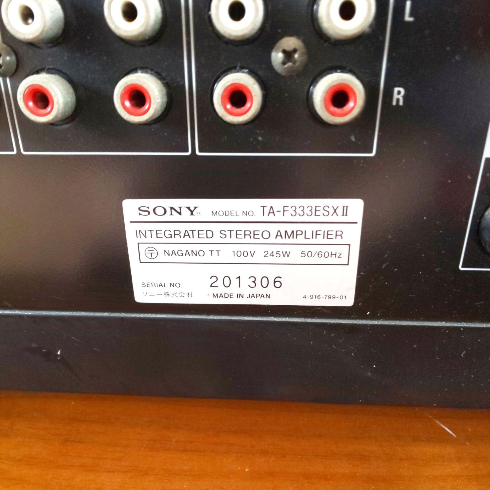 1741 SONY プリメインアンプ TA-F333ESXII ソニー 音響機器 通電確認