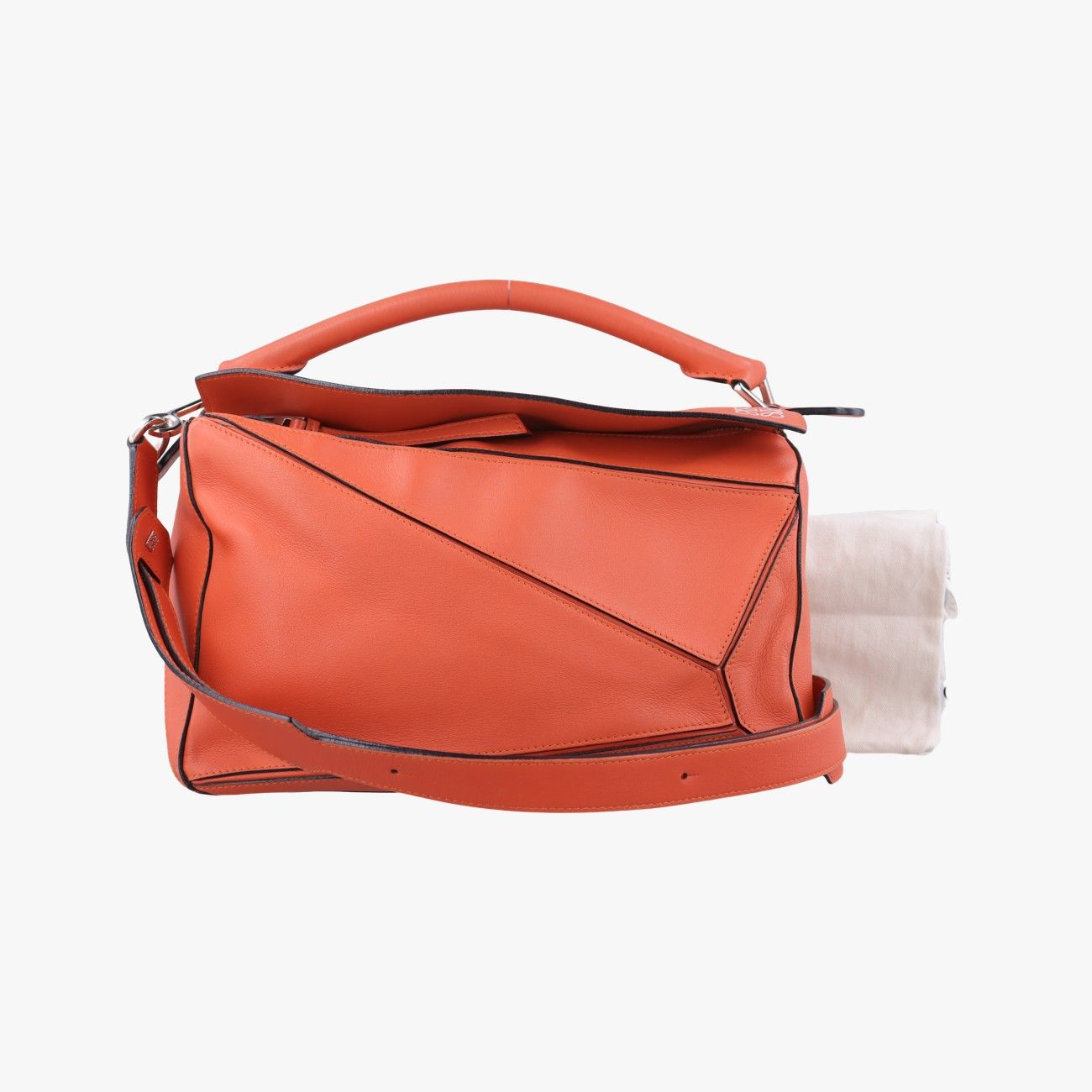 ロエベLoeweパズルバッグ ミディアム オレンジ レザー 011505