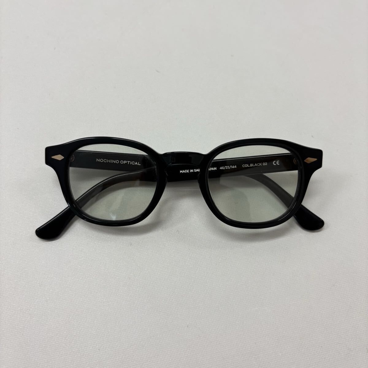 NOCHINO OPTICAL ノチノオプティカル NOCHINO サングラス メガネ MADE IN SABAE JAPAN BLACK ブラック サイズ 46□23-144 806-0120