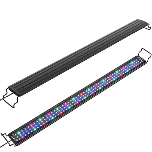 【新品】水槽 ライト 水槽用 照明 ledライト アクアリウムライト 防水 タイマ ー 水草 育成 熱帯魚 観賞魚 飼育 3つの照明モード 10段階明るさ調整 90-115の水槽対応 7049d88f