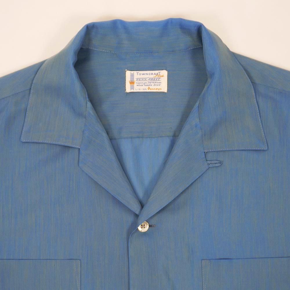 タウンクラフト TOWNCRAFT 70s 70年代 S/S オープンカラーシャツ
