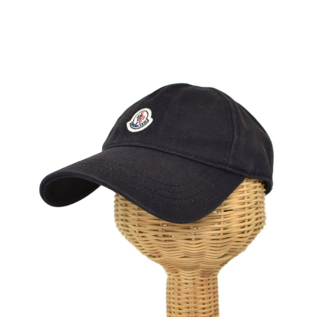 モンクレール MONCLER 19SS BERRETTO BASEBALL ロゴワッペン キャップ 帽子 黒 ブラック E10930092750 ■ECE004