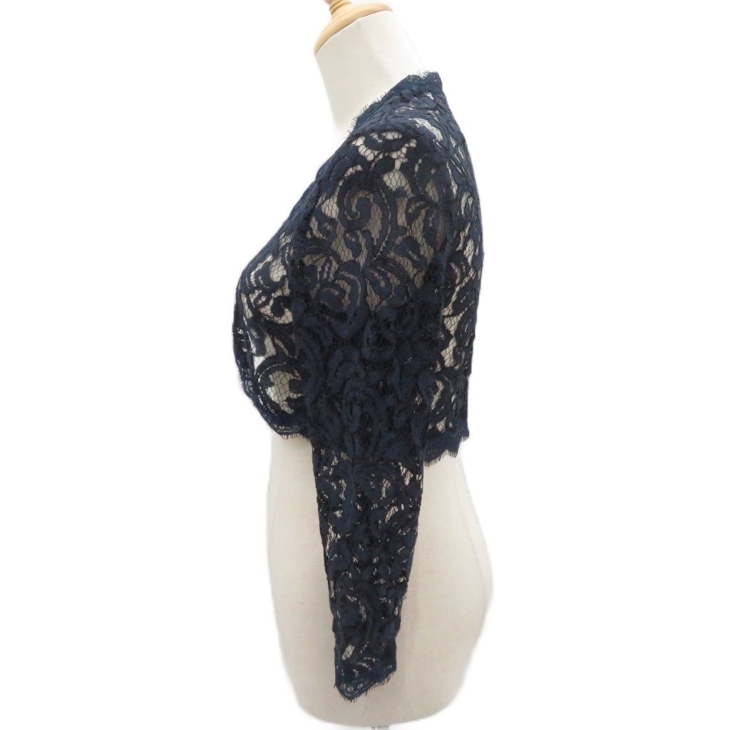 タダシショージ TADASHI SHOJI カーディガン 4 濃紺 ダークネイビー 総