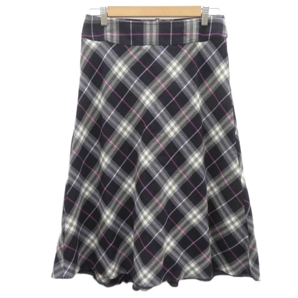 バーバリー ロンドン BURBERRY LONDON フレアスカート 40 マルチカラー