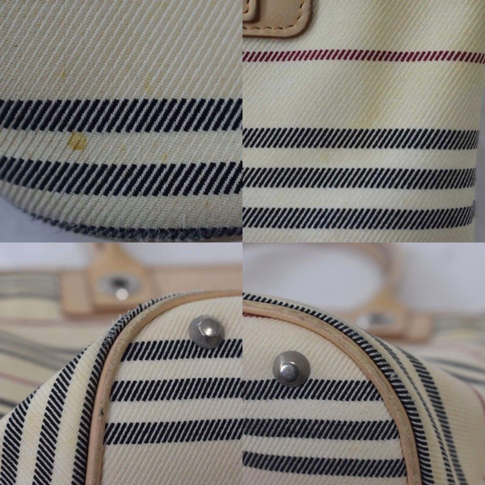 バーバリー BURBERRY トートバッグ ボーダー柄 横縞 ロゴ型押し