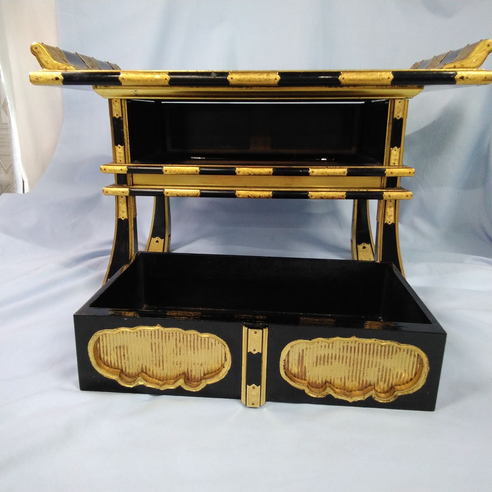 仏具 中京型 経机 黒面金打 16号 幅48cm 中古長期保管品Y939 - メルカリ