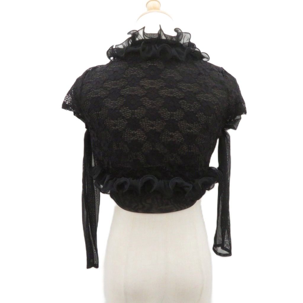 TADASHI SHOJI タダシショージレースニットカーディガンブラックS新品 タダシショージ TADASHI SHOJI カーディガン ボレロ XXS 黒 ブラック