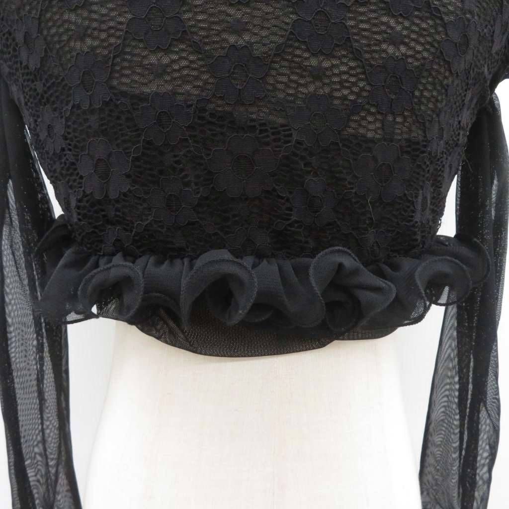 TADASHI SHOJI タダシショージレースニットカーディガンブラックS新品 タダシショージ TADASHI SHOJI カーディガン ボレロ XXS 黒 ブラック