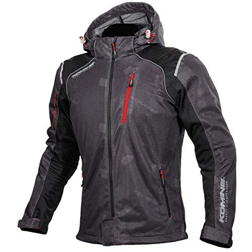 [KOMINE] バイク用 ジャケット プロテクトフルメッシュパーカ JK-135 1212 春夏向け CE規格レベル2 メッシュ素材 プロテクター 07-135 メンズ Black Lpms b6ae9ae9