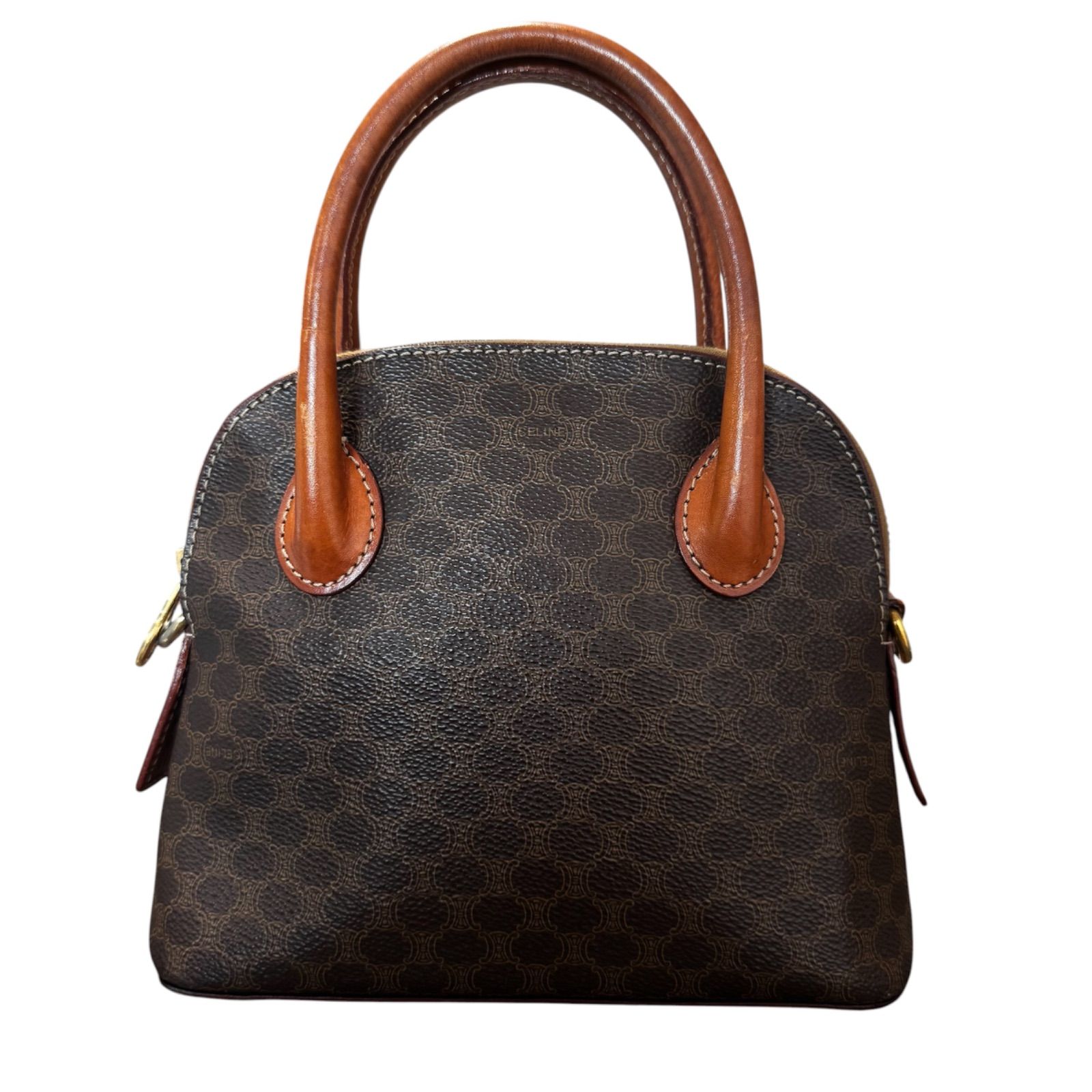 CELINE セリーヌ 2WAYバッグ ハンドバッグ マカダム ブラウン レディース ヴィンテージ