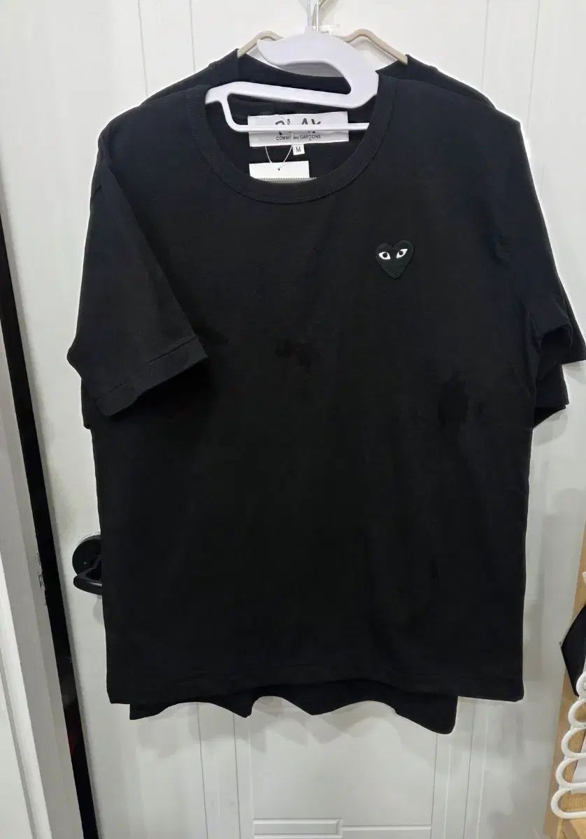 COMME des GARCONS PLAY ハート ロゴ 半袖Tシャツ ブラック M