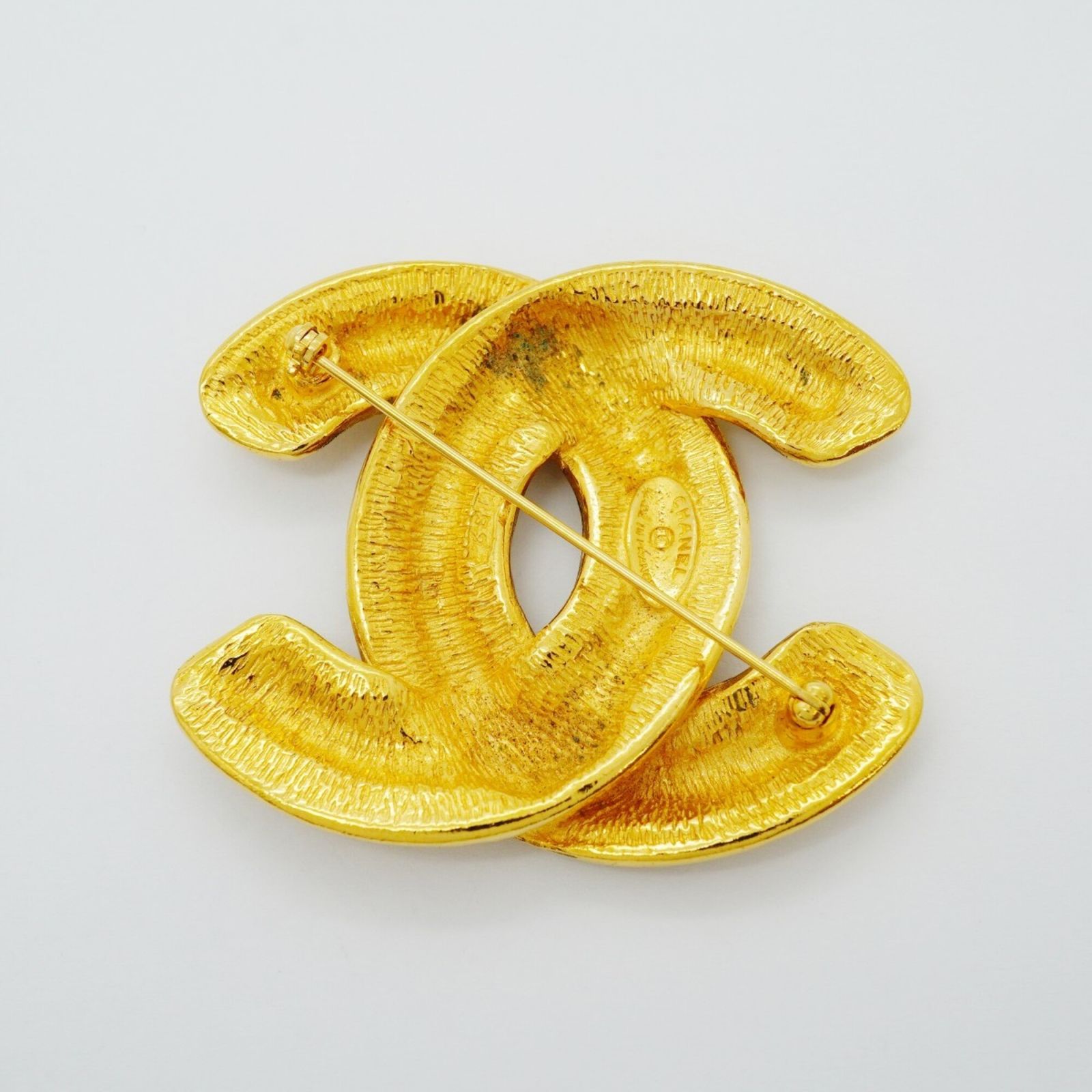 シャネル(Chanel) シャネル ブローチ ココマーク マトラッセ GPメッキ