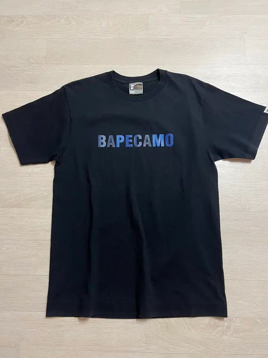 M ヴィンテージ A BATHING APE アベイシングエイプ ブルー カモフラ 半袖Tシャツ ブラック