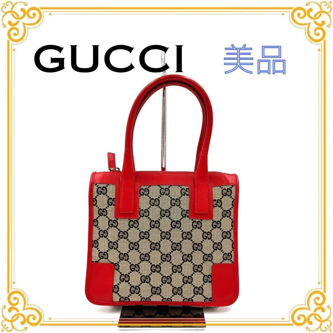 □美品□ GUCCI グッチ 000 0856 GGキャンバス ハンドバッグ トート
