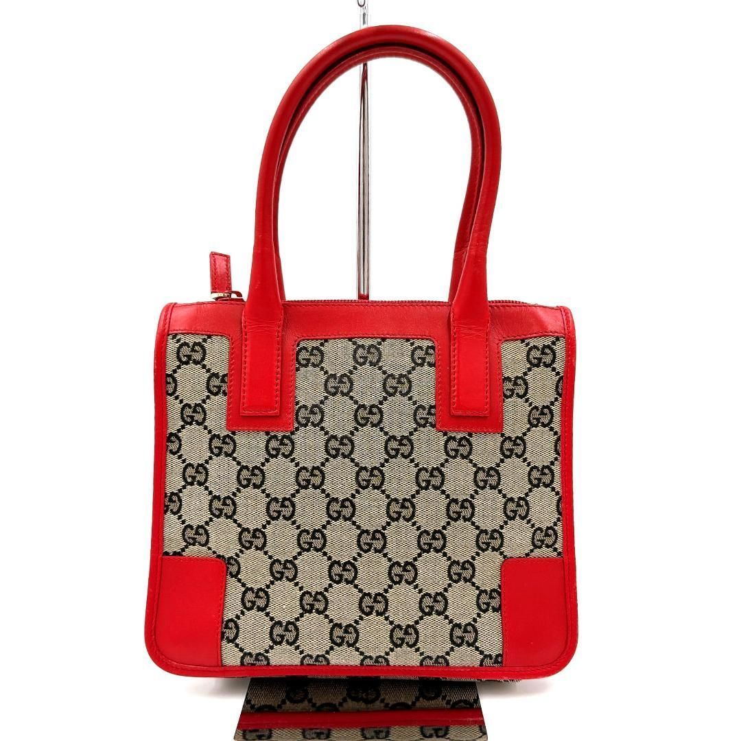□美品□ GUCCI グッチ 000 0856 GGキャンバス ハンドバッグ トート