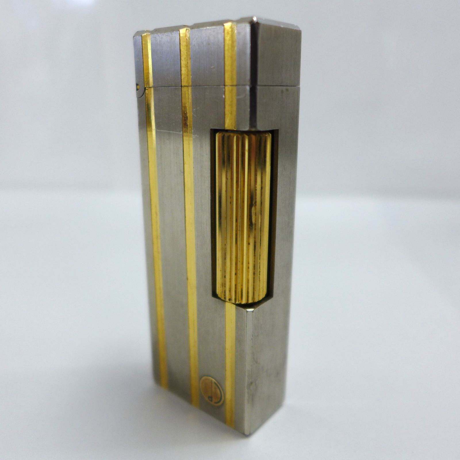 dunhill ダンヒル ガスライター シルバーゴールド ストライプ柄 公田店 