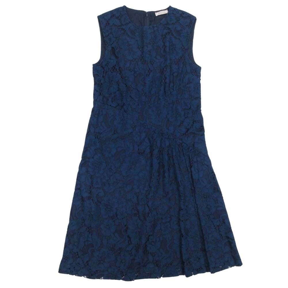 美品 NINA RICCI ニナリッチ 総レース ワンピース ノースリーブ ミモレ