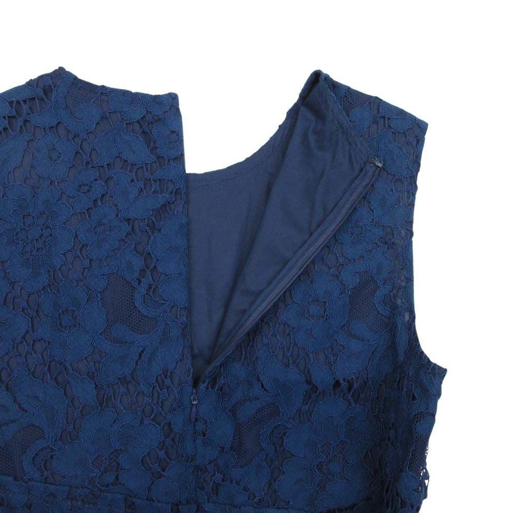 美品 NINA RICCI ニナリッチ 総レース ワンピース ノースリーブ ミモレ