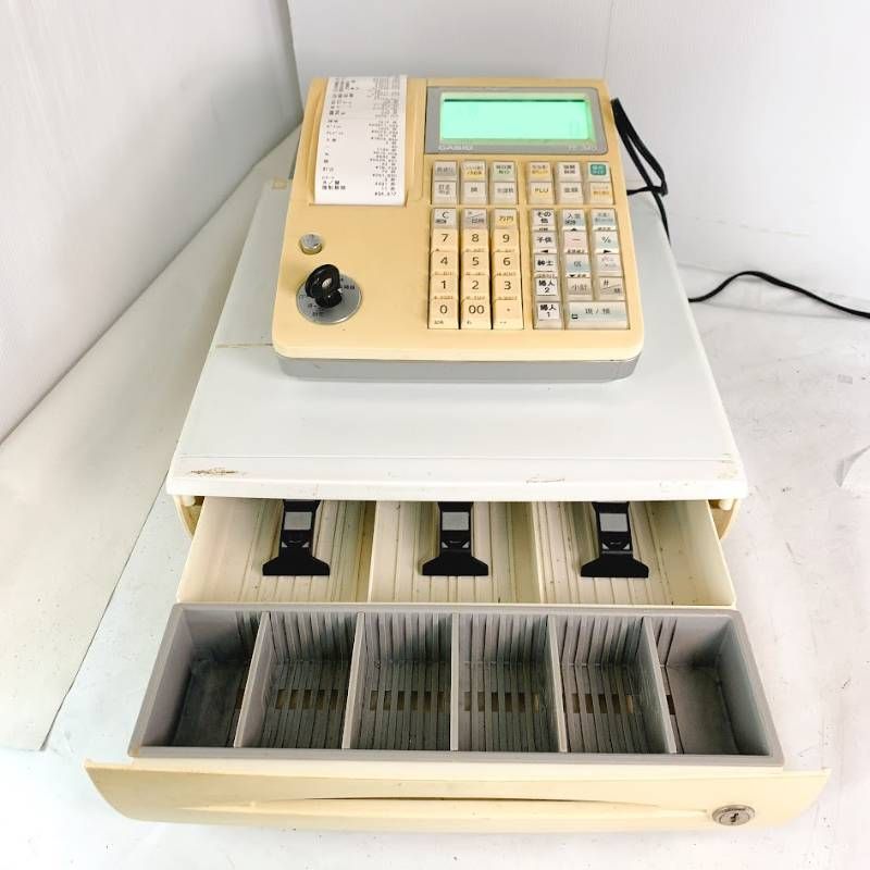 CASIO カシオ レジスター レジ TE-340 鍵1本あり