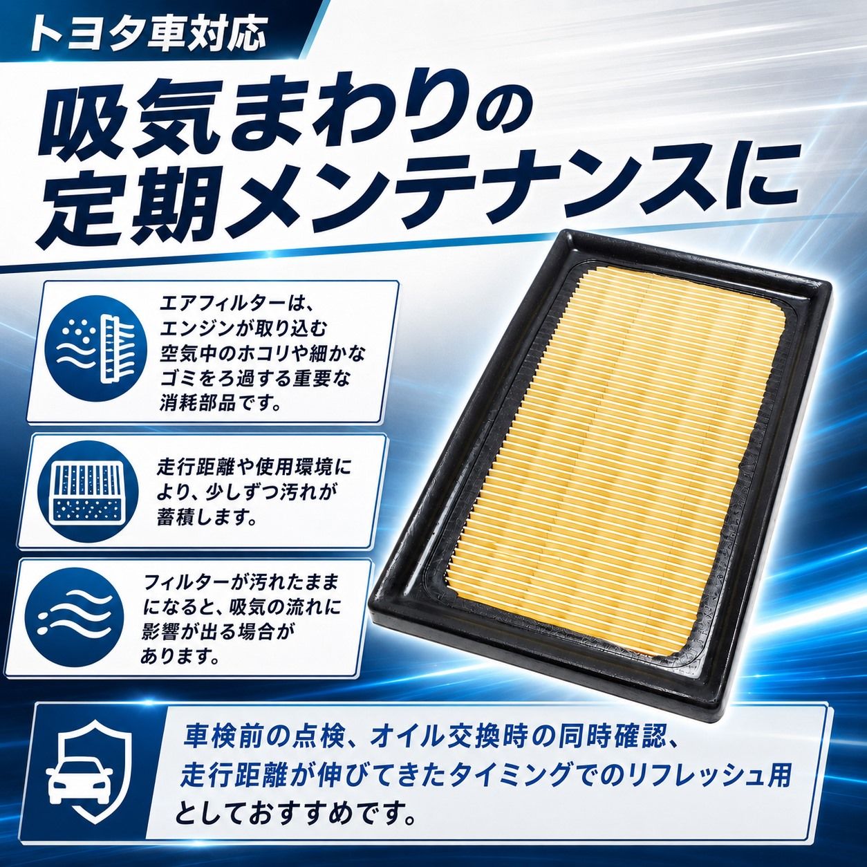 アクア プリウス シエンタ対応 エアフィルター 17801-21060 トヨタ用