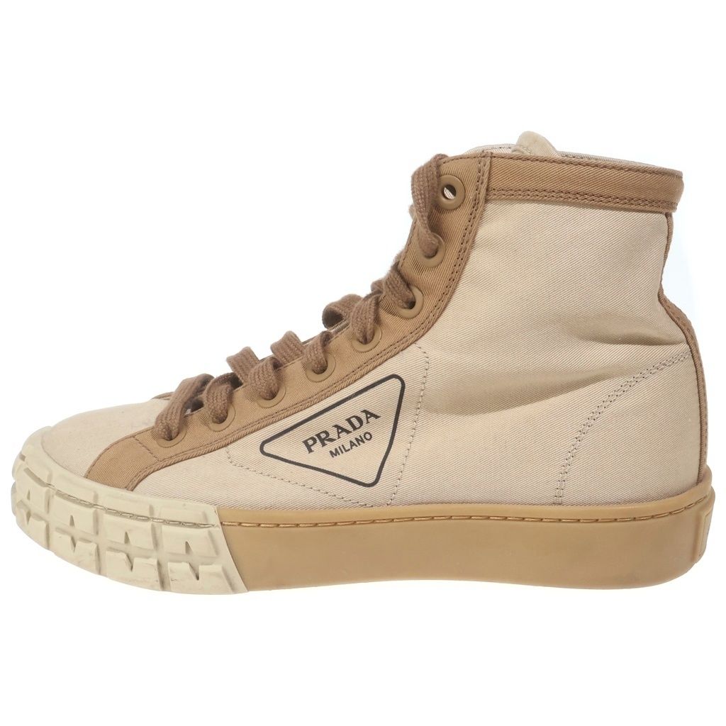PRADA (プラダ) ハイカット ハイカットスニーカー ベージュ #38 14,454円