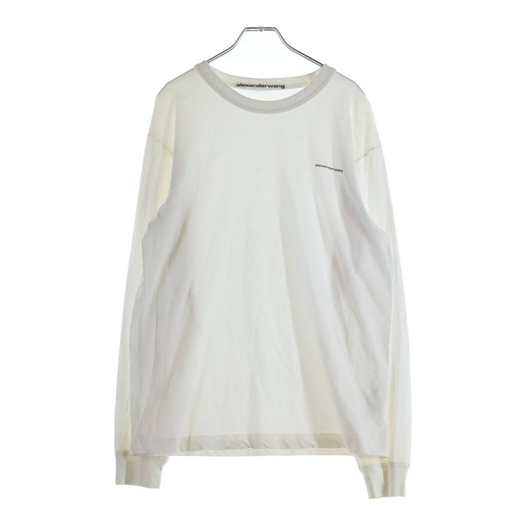 Alexander Wang アレキサンダーワン 長袖Tシャツ ロンT ALEXANDER WANG (アレキサンダーワン) フロントロゴプリント ロング