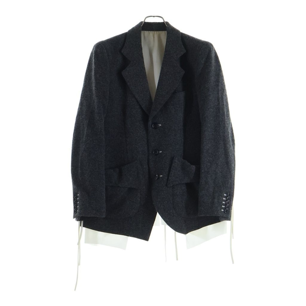 sulvam (サルバム) 23AW 3button piping jacket ウールテーラードジャケット グレー