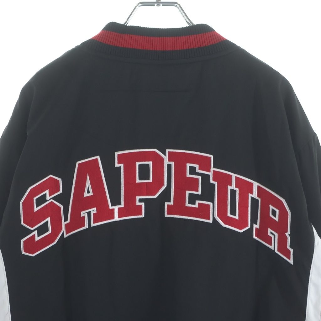 SAPEur サプール x FR2 Jacket SAPEur (サプール) ×FR2 Jacket ロゴ刺繍 ボタンジャケット ブラック
