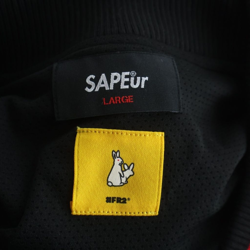 SAPEur (サプール) ×FR2 Jacket ロゴ刺繍 ボタンジャケット ブラック