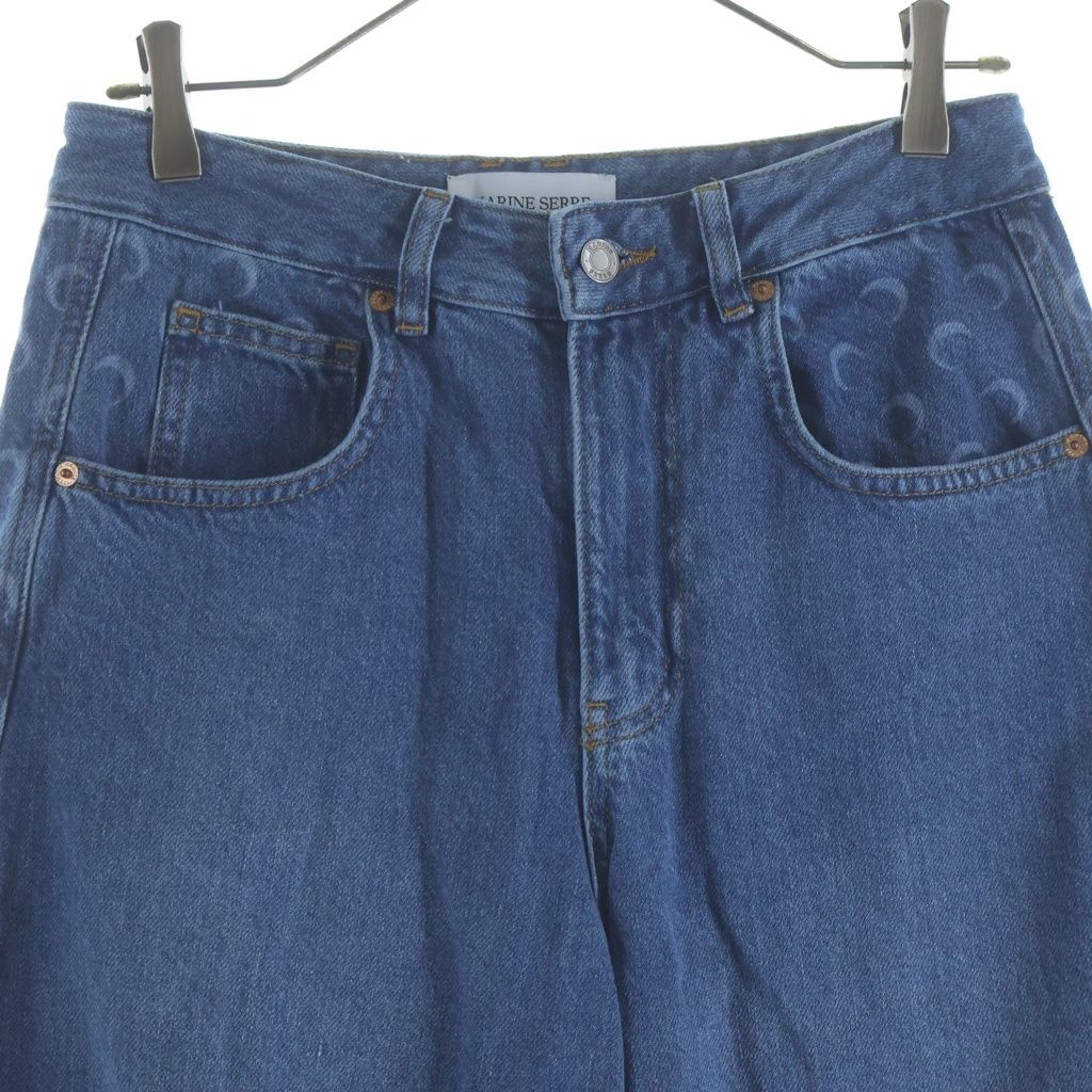 MARINE SERRE (マリーン セル) MOON PRINT WIDE LEG JEANS ムーン