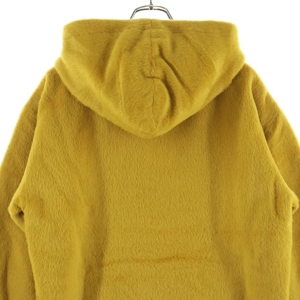 CELINE セリーヌ 22AW Fuzzy Wool Loose Hoodie ファジーウール プルオーバーパーカー 裏地キルティング イエロー 2Y964925R CELINE (セリーヌ) 22AW Fuzzy Wool Loose Hoodie ファジーウール プル