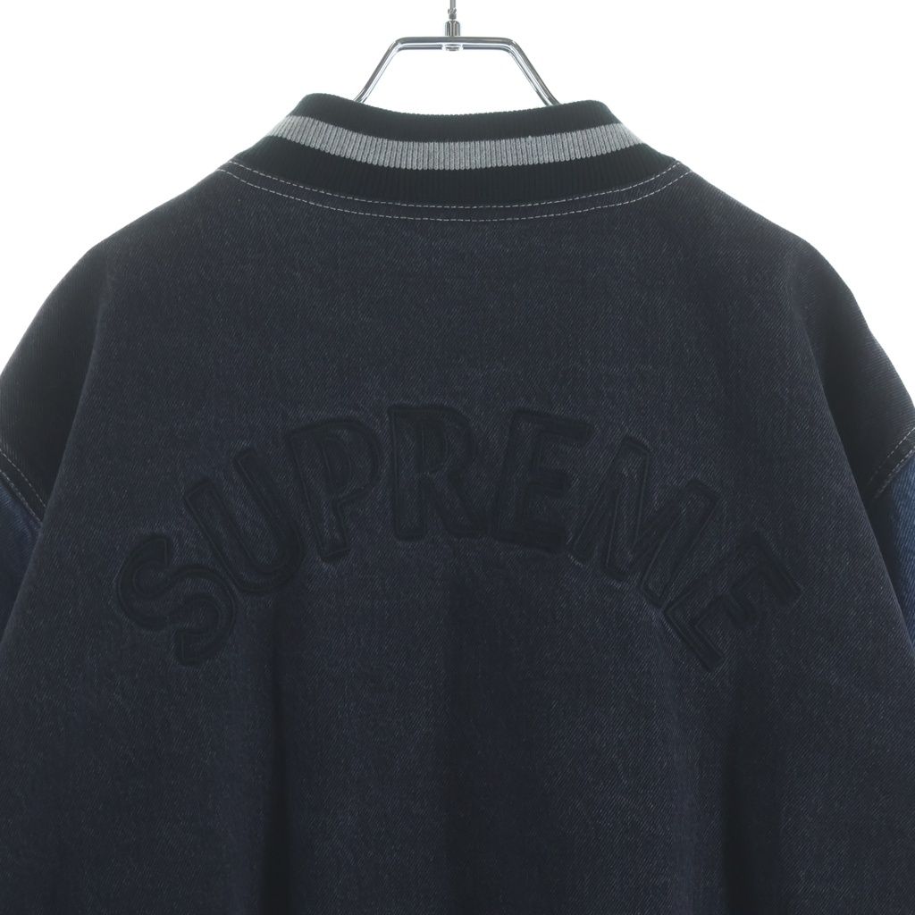 Supreme シュプリーム18SSデニムバーシティジャケット SUPREME (シュプリーム) 18SS Denim Varsity Jacket Black デニム バー