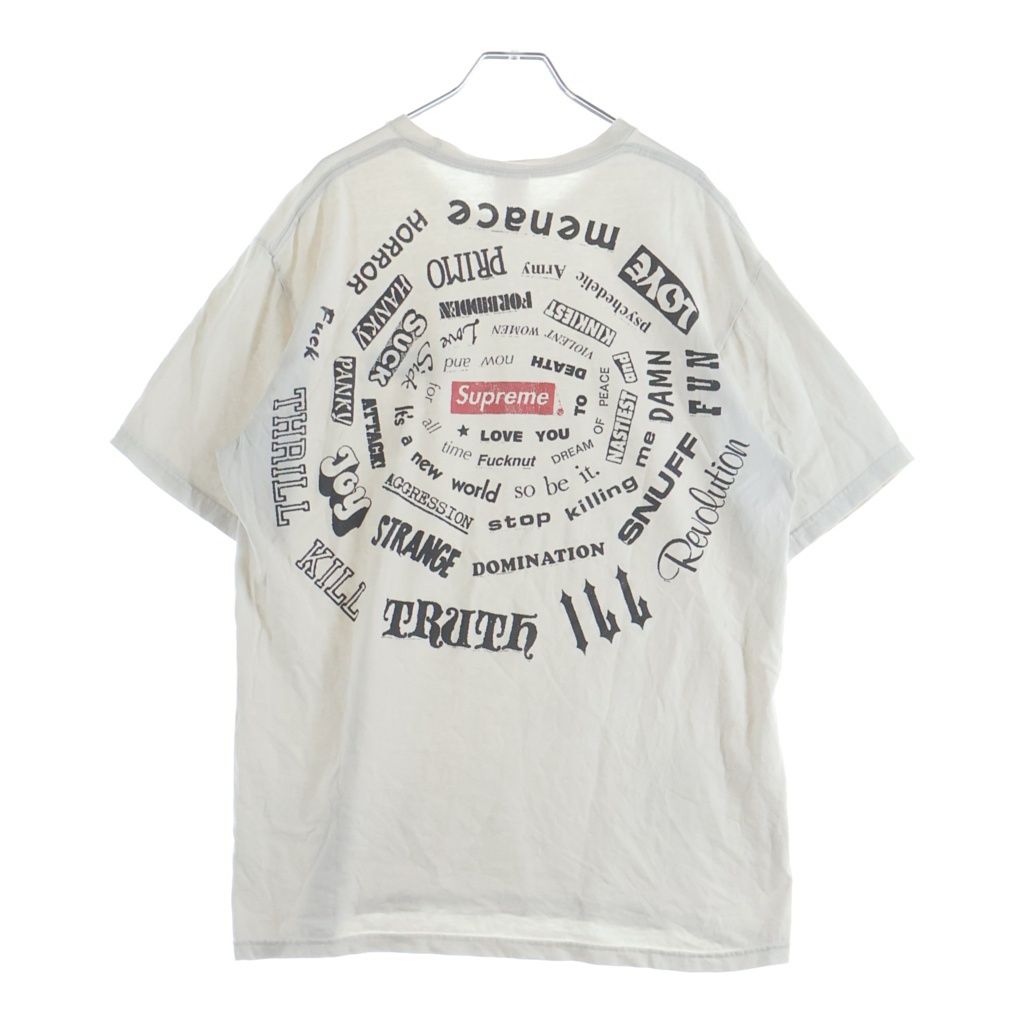 SUPREME (シュプリーム) 21SS Spiral Tee スパイラルティー クルーネックTシャツ ホワイト