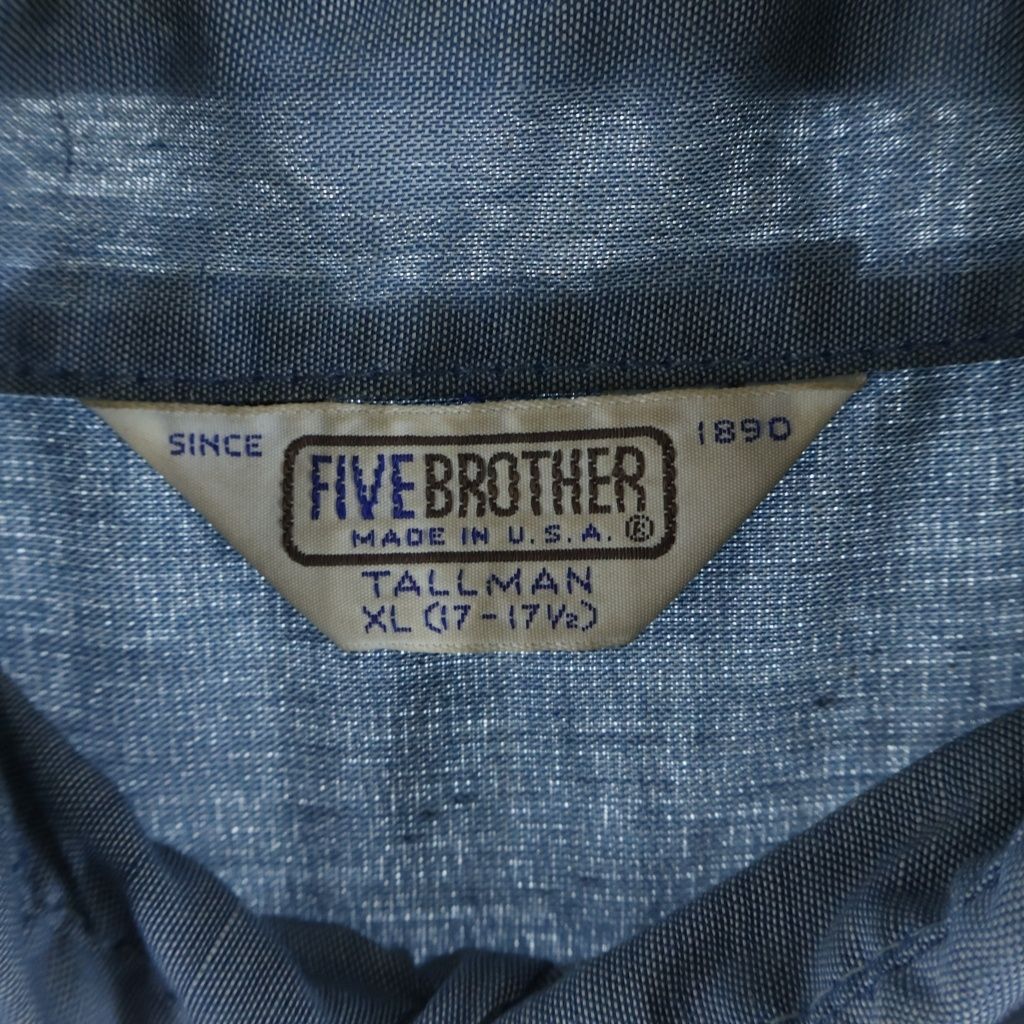 FIVE BROTHERS (ファイブブラザー) 80s シャンブレー XL-TALL 長袖