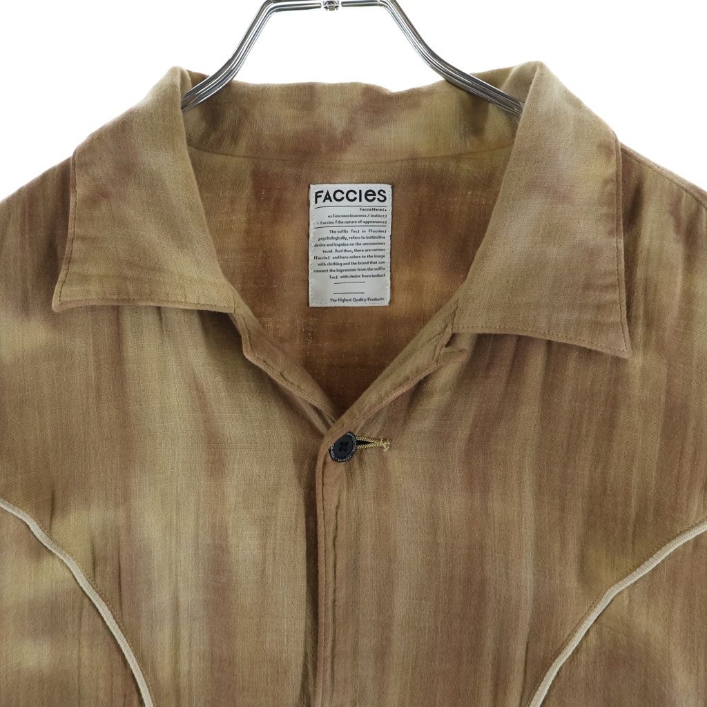 NO BRAND ノーブランド FACCIES ファッチーズ ガーゼ F26S03006 ウエスタンジャケット ベージュ NO BRAND (ノーブランド) FACCIES ファッチーズ ガーゼ F26S03006