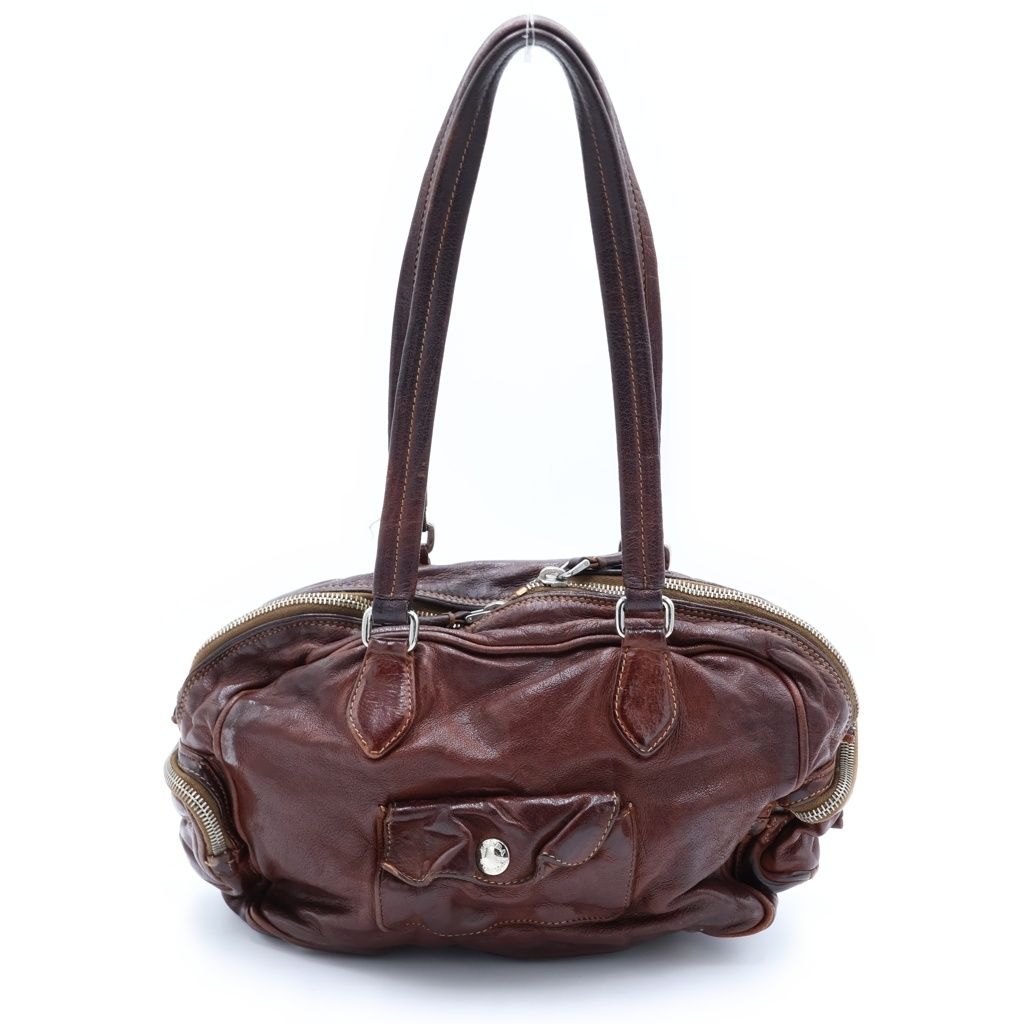 PRADA (プラダ) ウォッシュドレザーボストンバッグ ハンドバッグ