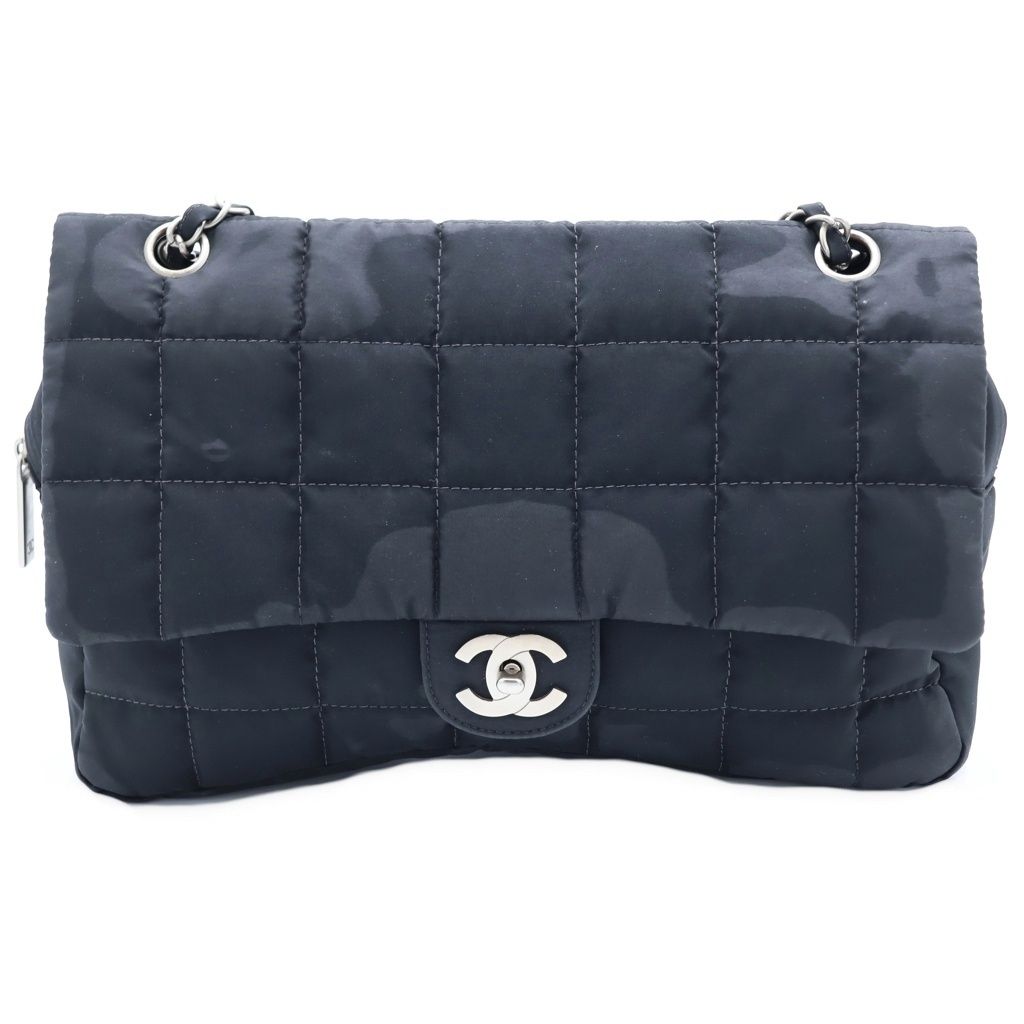 CHANEL シャネル チェーンショルダーバッグ チョコバー ライン CHANEL (シャネル) チョコバー ニュートラベルライン ナイロン W