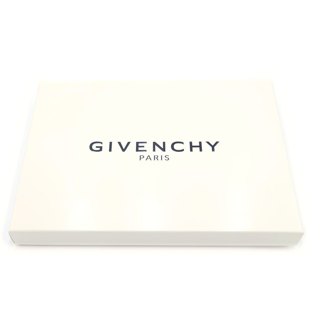 GIVENCHY (ジバンシィ) ロゴプリント ジップ クラッチバッグ ブラック
