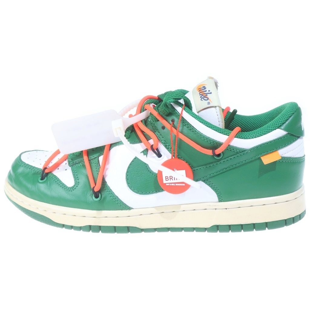 NIKE (ナイキ) ×OFF-WHITE DUNK LOW オフホワイト ダンク ローカットスニーカー ホワイト/グリーン US8.5/26.5cm CT0856-100 28,454円