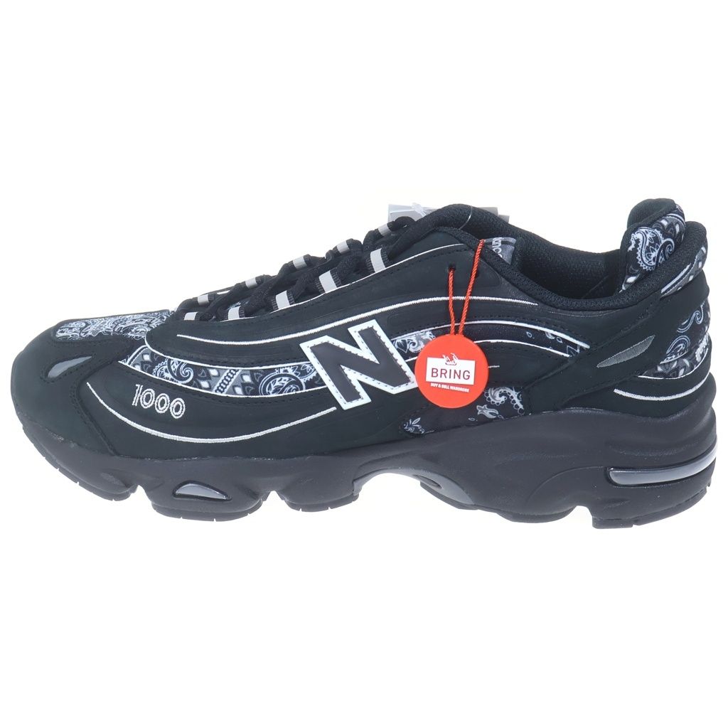New Balance (ニューバランス) ×ATMOS 1000 M1000AP アトモス バンダナ柄 ローカットスニーカー ブラック/ホワイト US12/30cm