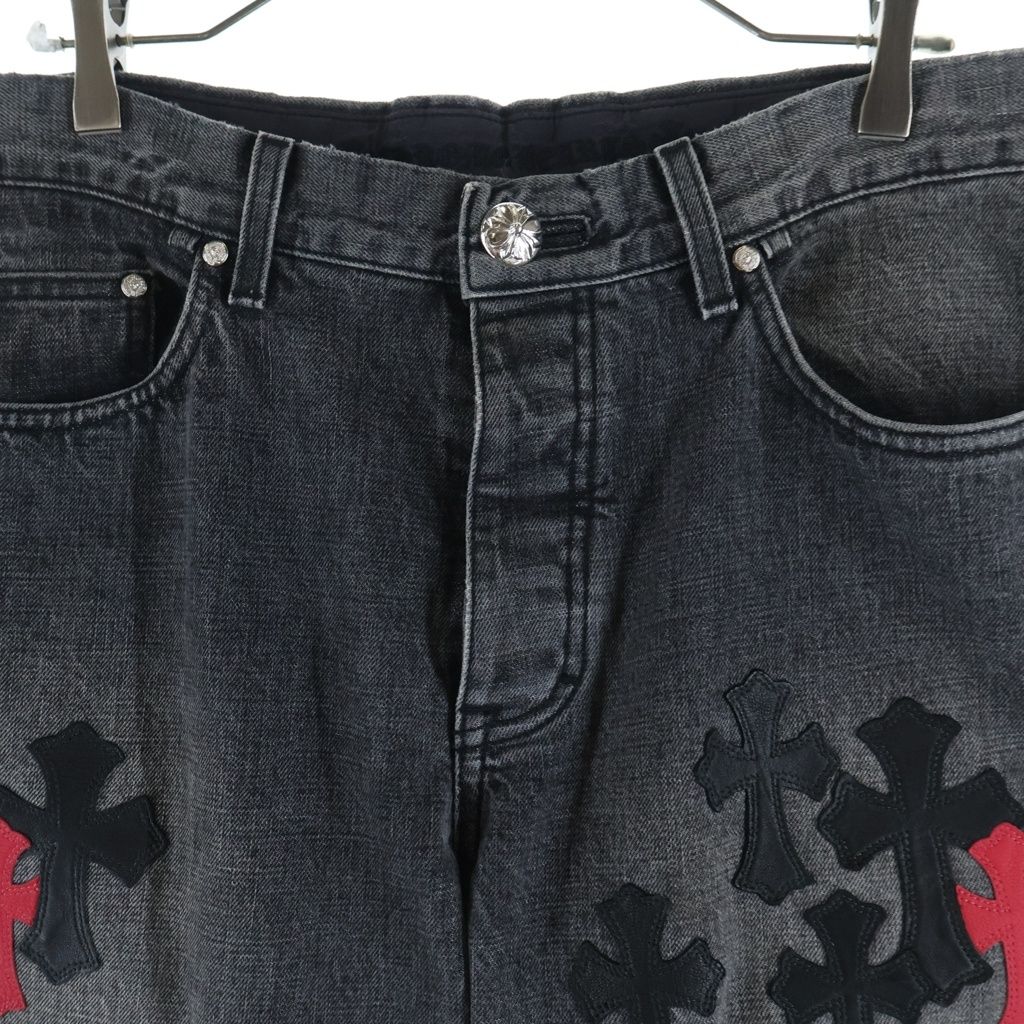 CHROME HEARTS (クロムハーツ) JEAN STRTLG FBRC Cross Leather Patch