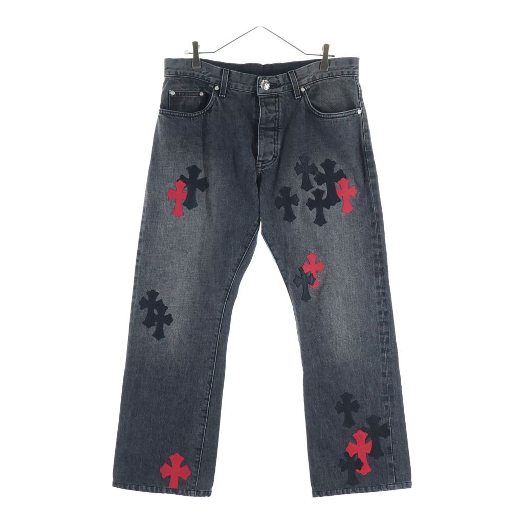 CHROME HEARTS (クロムハーツ) JEAN STRTLG FBRC Cross Leather Patch