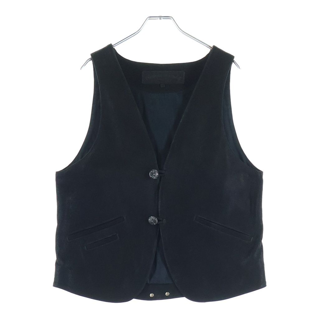 CHROME HEARTS (Chrome Hearts) CLASSIC 2B DSTRY CLASSIC 2B DESTROY LEATHER VEST BLACK