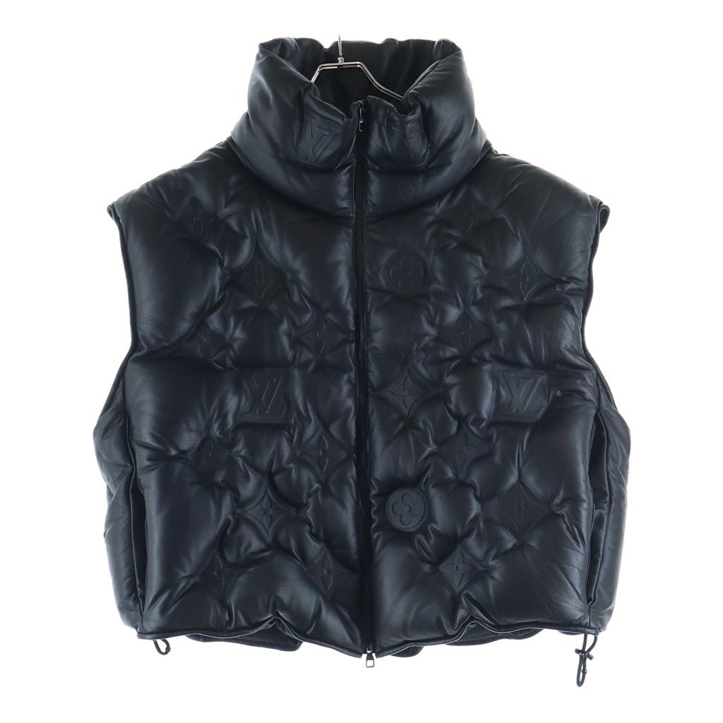 LOUIS VUITTON (ルイヴィトン) 19AW Monogram Boyhood Puffer Vest モノグラム ボーイフッド パファー レザー ダウンベスト ブラック HHL84WREY
